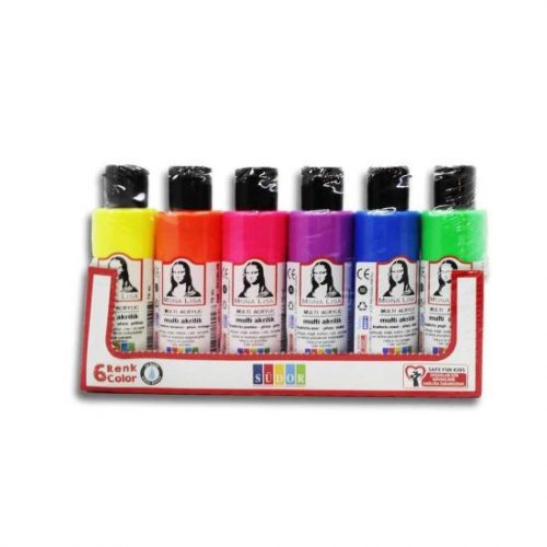 Mona Lisa Neon Akrilfesték Készlet 6x70 ml