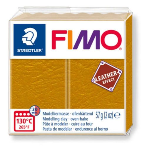 Fimo Süthető Gyurma Leather Effect 57 gramm Okker