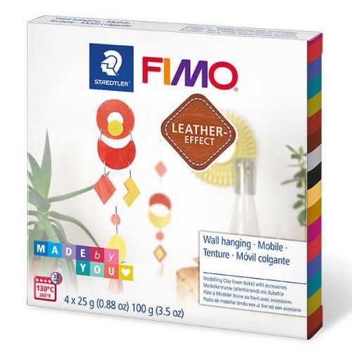 Fimo Süthető Gyurma Készlet Leather Effect 4x25 gramm Mobildísz