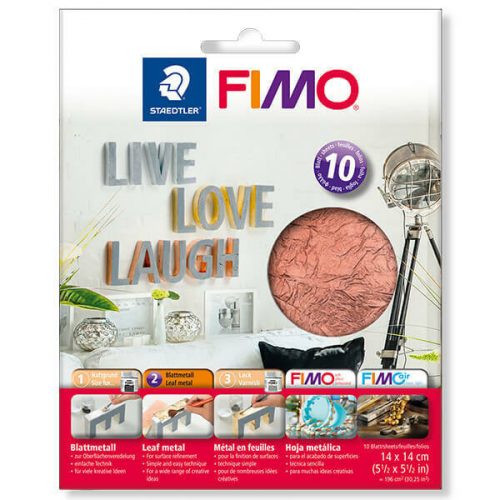 Fimo Metállap 14x14 cm 10 Darab Réz