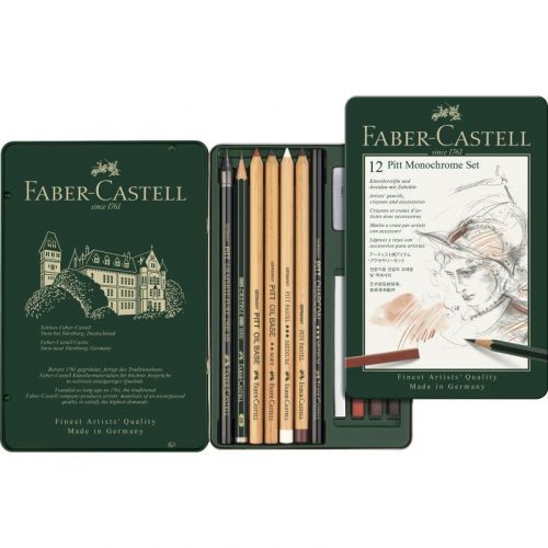 Faber Castell AG Pitt Monochrome Szett 12 Darab/Doboz Kicsi Fém Dobozban