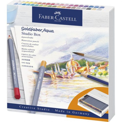 Faber Castell AG Akvarell Színesceruza Készlet Goldfaber Aqua Studio Box 38 Darab/Doboz Fém Dobozban