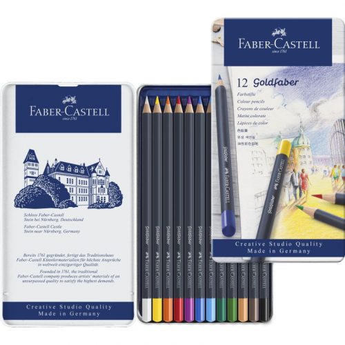 Faber Castell AG Színesceruza Készlet Goldfaber 12 Darab/Doboz Fém Dobozban