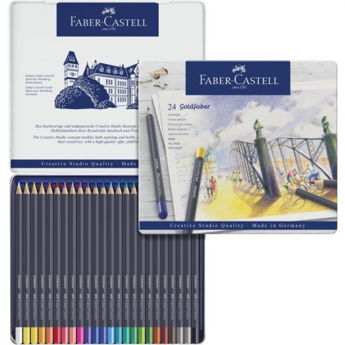 Faber Castell AG Színesceruza Készlet Goldfaber 24 Darab/Doboz Fém Dobozban