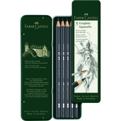 Faber-Castell AG Akvarell Graficeruza Készlet Fém Dobozban 5 Darab/Készlet